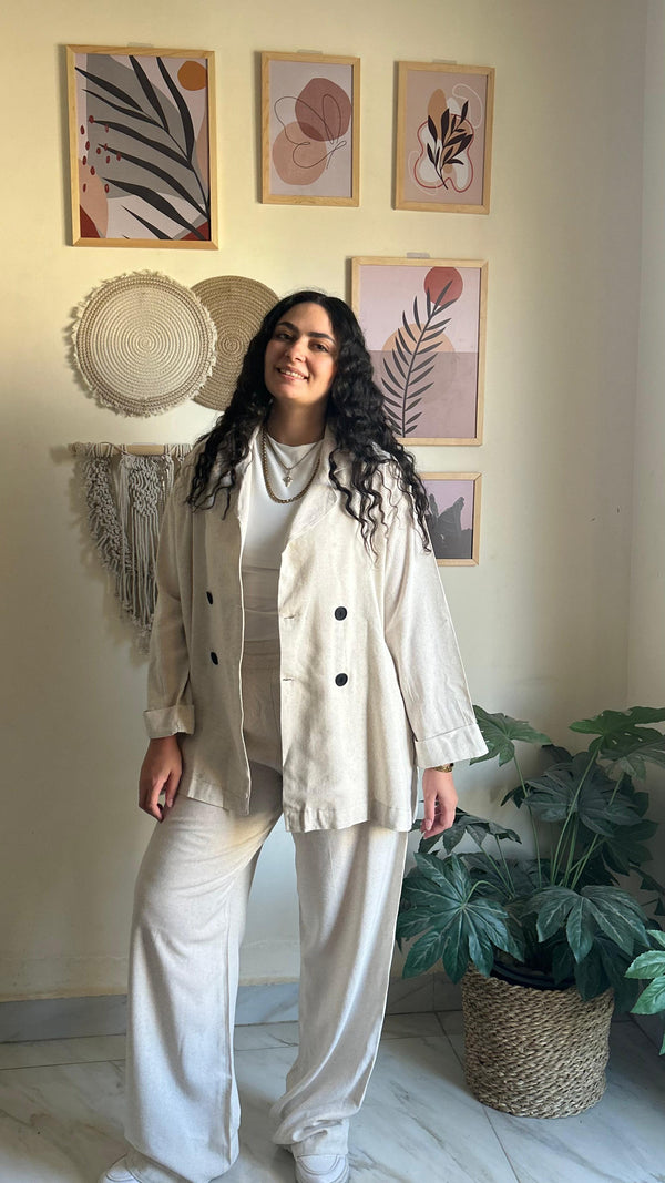 Linen Blazer Set