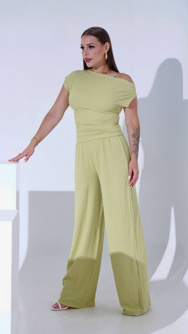 Crushed Pants Set